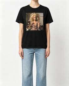Women's Vintage Spring-Summer Collection Round Neck Funny Print Versatile T-Shirt, Suitable For Shopping Trips, Dates And Summer Holidays. - Style 3 - 查看 9