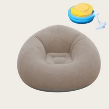 大型慵懶充氣沙發椅 PVC 懶人躺椅 豆袋沙發 榻榻米沙發 客廳用品 戶外露營設備 - coffee - 查看 12