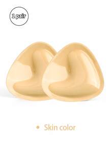 1 Pair Double-Sided Adhesive Triangle Breast Pads, Reusable Push-Up Pads, Suitable For Strapless Bras, Bikinis, Swimsuits, Sports Bras, Invisible Support - Multicolor - View 17