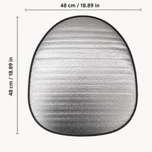 Silver Reflective Heat-Insulating Sun Shade Cover For Car Steering Wheel, Anti-Burn And Anti-UV Protection For Summer, Foldable And Portable Storage, Black Fine Edging, Suitable For Most Sedans And SUVs For Daily Parking Use - Steering Wheel Sun Visor - View 2