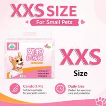 Dog Diapers, Pet Diapers, Absorbent, Breathable, Disposable Dog Menstrual Pants, Specially Designed For Dogs.One Pack Contains12/10Pcs - XXS - View 2