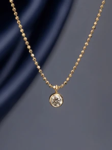 1/3pcs New Exquisite Geometric Minimalist Stainless Steel Gold Necklace For Women, Suitable For Party, Gathering, Beach Vacation, Daily, Anniversary, Date And Multiple Occasions - Multicolor - View 2