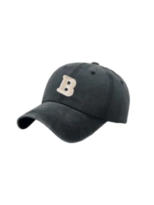 1Pc Unisex A-Z Letter Outdoors Fashionable Leisure Washed Baseball Cap, Adjustable Outdoor Sun Protection Casual Hat,Suitable For Daily Matching - Black - View 22