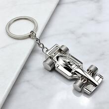 3D Metal Racing Car Keychain With Lanyard & ID Holder, Stylish Car Bag Charm, Holiday Gift For Parents, Teachers And Graduates - Multicolor - View 4