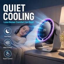 USB Rechargeable Desktop Fan, Portable Mini Desktop Fan, Six Adjustable Wind Speeds, Compact And Quiet, Suitable For Bedrooms And Office Desks. - Desktop Fan - View 5
