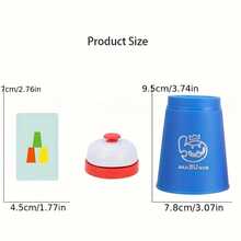 Stacking Cups Multi-Layer Stacking Training, Develops Focus And Hand-Eye Coordination; Children Can Grip, Hold, Cover, Build And Distinguish Colors - Multicolor - View 7