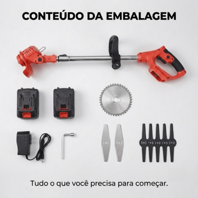 Roçadeira Elétrica/Aparador Cortador De Grama 1800w Bateria de Lítio 48V