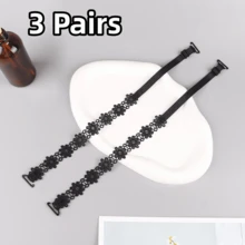1對/2對/3對/4對蕾絲花卉裝飾內衣肩帶，可調節多功能防滑肩帶，適用於女性內衣與內衣配件 - 彩色 - 查看 26