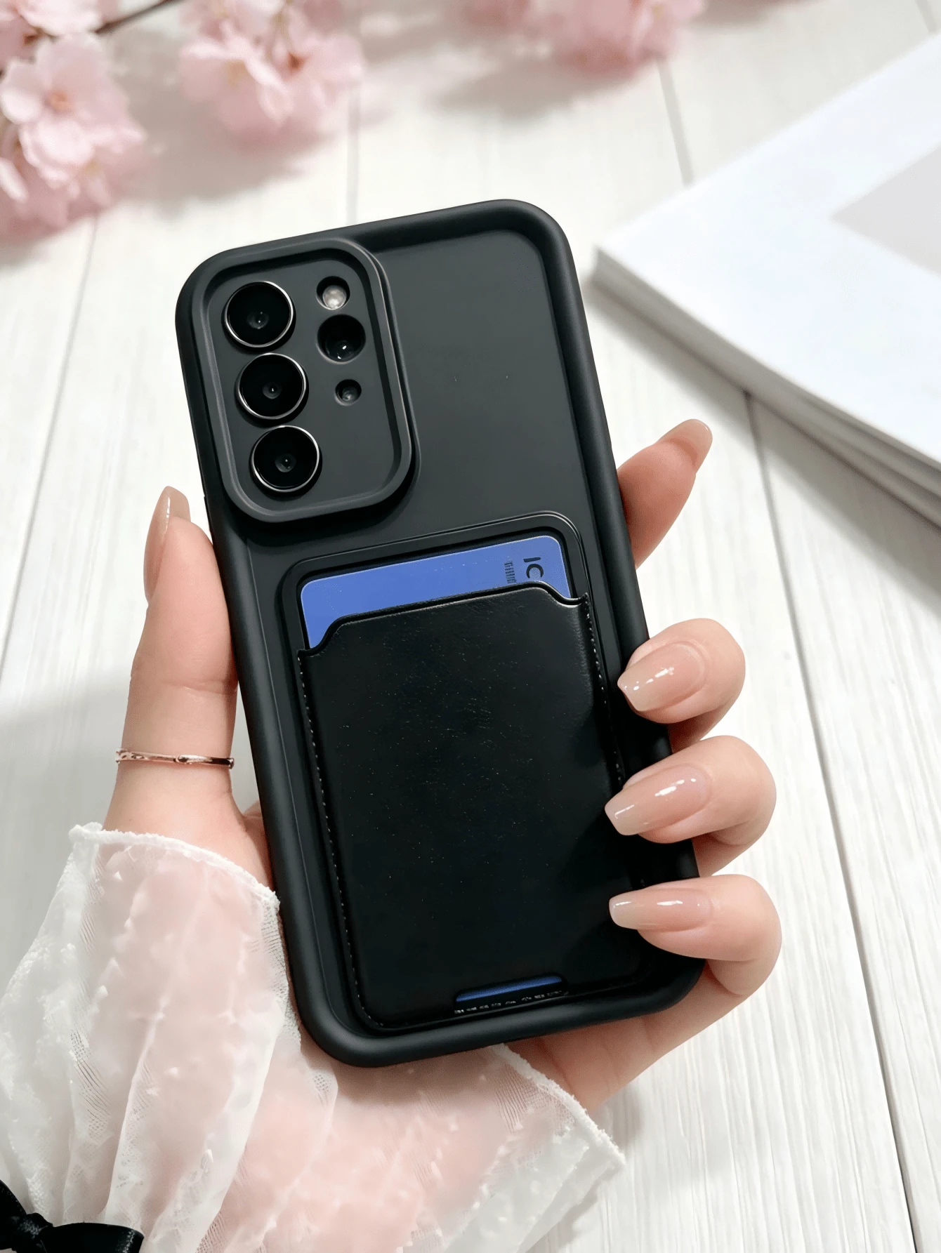 1件卡槽手機殼 DIY 2026 最新熱銷貓咪手機殼 [國際版非本地 Android 手機殼] 相容 Galaxy S26, S25, S24, S24Plus/S24+, S24Ultra, S24FE, S20, S21, S22, S23 矽膠殼