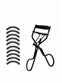 11/10/1pc High-End Black Eyelash Curler, Includes 10 Extra Replacement Pads, Durable And Easy To Use Makeup Tool, Comfortable Grip, Suitable For All Eye Shapes And Lash Lengths, Quickly Curl Lashes, Durable Makeup Tool Set - Black - View 7