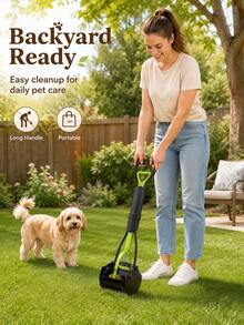 This Foldable Pet Poop Scooper Is Available In Multiple Colors, Allows You To Clean Up Pet Waste Without Bending Over, Frees Your Hands, Suitable For Backyard Lawns, Outdoor Walks And Daily Pet Cleaning - Multicolor - View 6