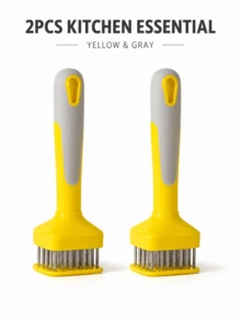 3PCS Meat Tenderizer - Stainless Steel Needle Tenderizer Beef, Pork & Chicken, Ergonomic Grip Handle, Kitchen Tender Meat - Yellow - View 10