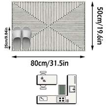 1pc Nordic Modern Minimalist Abstract Geometric Line Design - Rectangular Soft Faux Cashmere Machine Washable Area Rug, Suitable For Living Room, Bedroom, Entryway, Bathroom, Hallway, Patio, Kitchen, Indoor/Outdoor, All-Season Large Size Floor Mat, Home Decor - Multicolor - View 16