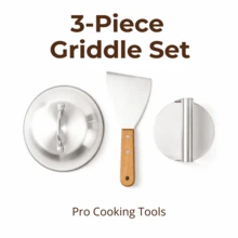 3-Piece Stainless Steel BBQ Tool Set, Portable Cooking Tools, Perfect For Outdoor Grilling, Camping And Backyard Use, Great Gift For Father's Day, Christmas And Halloween - A - View 1