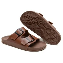 Unisex Adjustable  Sandal, Plain, Casual - 駝色 - 查看 4