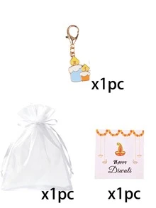 30/15/3pcs Diwali Gift Set, Including Candle Keychain, Hug Card "Happy Diwali", Festive Commemorative Gift, Suitable For Family Gatherings And Party Decorations, Commemorative Gifts, And Themed Party Thank-You Gifts. - Multicolor - View 12