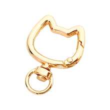 2/3/4pcs Rotating Cat Keychain Zinc Alloy Bag Hardware Spring Clasp Metal Ring Open Spring Loop, Perfect For DIY, Jewelry Metal Keychain Metal Shape Spring Clasp, Outdoor Metal Keychain Key Chain Bag Clip Hook Dog Chain Clasp Suitable For Phone Bag Keychain Hook Clasp Bag Hanging Hook, Handmade DIY Accessories, Halloween, Christmas - Multicolor - View 5