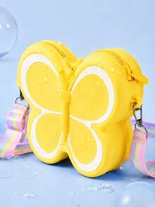 XD New Butterfly-Shaped Silicone Zipper Pouch For Kids, Suitable For Outdoor Use, Can Store Keys, Data Cables, Coins And Rings, Thanksgiving/Valentine's Day/Halloween Birthday Gift Crossbody Bag - Multicolor - View 9