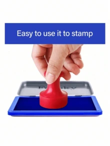 Square Ink Pad, Quick-Drying Water-Based Ink, For Stamps, Stamp Pads, Suitable For Students, Teachers, Accountants, Financial Personnel, Stamping, Fingerprints, Back To School, Learning Supplies, Office Supplies - Multicolor - View 2