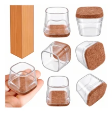 Protetor De Cadeira 16/32 Peça Silicone Móveis Pé De Mesa Qu Quadrado Médio 32 Unidades - Redondo Grande 32 Unidades - Visão 5
