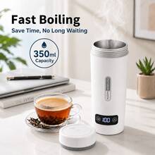 OCTAVO 350ml Portable Electric Kettle, 304 Stainless Steel Mini Quick Boiling Kettle With 4 Temperature Settings, Auto Shut-Off, Mother's Day Gift - US B Type Plug(110-127V) - View 1