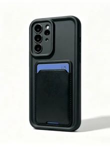 1件卡槽手機殼 DIY 2026 最新熱銷貓咪手機殼 [國際版非本地 Android 手機殼] 相容 Galaxy S26, S25, S24, S24Plus/S24+, S24Ultra, S24FE, S20, S21, S22, S23 矽膠殼 - 黑色 - 查看 6