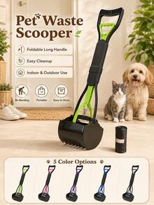 This Foldable Pet Poop Scooper Is Available In Multiple Colors, Allows You To Clean Up Pet Waste Without Bending Over, Frees Your Hands, Suitable For Backyard Lawns, Outdoor Walks And Daily Pet Cleaning - Multicolor - View 4