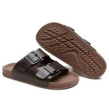 Unisex Adjustable  Sandal, Plain, Casual - 咖啡棕 - 查看 1