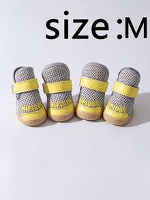4pcs Dog Shoes, Paw Protection, Dog Shoes, Dog Paw Protection, Breathable, Suitable For Indoor And Outdoor Use In Summer - Multicolor - View 12
