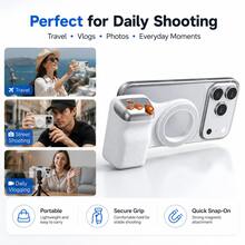 Magnetic Smartphone Camera Grip Handle, Portable One-Hand Phone Stabilizer Holder For Video Recording, Vlogging, Travel Photos, Outdoor Shooting & Content Creation - View 6