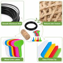 Bonsai Training Kit, Aluminum Wire Roll + Jute Rope + 50 Colorful Plant Labels, Gardening Plant Shaping Tool Set - Garden Tools - View 6