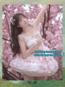 1 pc Rok Dalam Puff Lolita Mesh Berlapis Bulu 45 cm, Kostum Natal, Serbaguna untuk Pertunjukan Panggung - beraneka warna - View 6