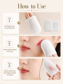 U-förmige Finger-Stil Make-up Entferner Pads, geeignet für Augen-, Lippen- und Gesichts-Make-up Entfernung. 3-in-1 Make-up Entferner und Reinigungspads, weiches und verdicktes Design. Geeignet zum Entfernen von Augen-Make-up, Lippenstift, Foundation und anderen Kosmetika. Beauty-Tool. - Übersicht 4