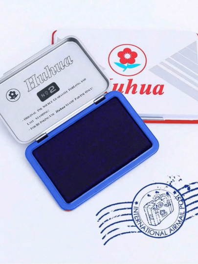 Square Ink Pad, Quick-Drying Water-Based Ink, For Stamps, Stamp Pads, Suitable For Students, Teachers, Accountants, Financial Personnel, Stamping, Fingerprints, Back To School, Learning Supplies, Office Supplies