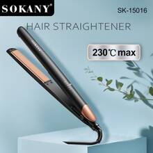 SOKANY 15016 Pelurus Rambut Keramik Multifungsi, Dapat Digunakan Basah & Kering, Lurus & Keriting 2-in-1, Suhu Dapat Diatur 150-230℃, Pemanasan Cepat PTC, Kabel Berputar 360°, Cocok Untuk Penggunaan di Rumah dan Salon Rambut - Hitam - View 3