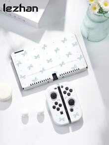 Protective Case Compatible With Switch 2 (2025), Blue Polka Dot Bow Pattern Protective Case, Compatible With Switch 2/Switch NS/Switch OLED/Lite, Switch Game Console Accessories, Full Set, Storage Bag, Card Slot Dock Shell, Best Gift Compatible With Switch Players - Multicolor - View 18