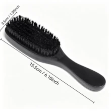 Sisir Gelombang Bulu Babi Hutan, Cocok untuk Rambut Tipis hingga Sedang, Gelombang 360 Derajat, Halus dan Dipoles, Lembut di Kulit Kepala, Gagang Kayu Solid, untuk Menata Jenggot - Sikat Jenggot - View 5