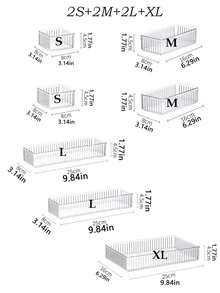 10/7/6/5/1pc Drawer/Desktop Cosmetic Storage Box, PET Material, Suitable For Organizing Office Supplies, Hair Accessories, Cosmetics, Beauty Products, Tableware, Daily Necessities, Jewelry, Home Decor And Bathroom Supplies - Clear - View 17