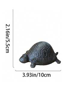 1pc Cast Iron Turtle Hidden Key Box, Weatherproof Rust-Proof Outdoor Spare Key Box, Garden Turtle Invisible Key Storage Box, Compact Secret Storage, Suitable For Yard, Patio, Flower Pot, Pool, Vase, Home, Office Decoration - Multicolor - View 7
