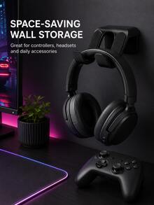 Universal Headphone Stand/Game Controller Stand, Multi-Function Self-Adhesive Plastic Wall Hook, Compatible With Switch And Game Controllers, Gaming Headphone Stand, Easy Install Self-Adhesive Desktop/Bedside/Sofa Mount - View 6