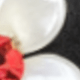 Black Bow With Small Flowers