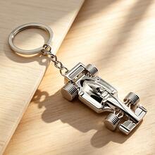3D Metal Racing Car Keychain With Lanyard & ID Holder, Stylish Car Bag Charm, Holiday Gift For Parents, Teachers And Graduates - Multicolor - View 3