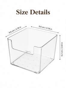 1件透明塑料桌面收納盒，多功能文具、化妝品與小型日常用品收納整理盒，適用多種場景 - 多款 - 查看 9
