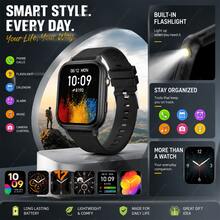 AQMWWG New Smart Watch, Wireless Call/Dialing, Multiple App Notifications, Music, Camera, Alarm, Flashlight Function, Customizable Wallpaper, Multiple Sports Modes, Daily Use And Holiday Gift, Birthday Gift. - View 5