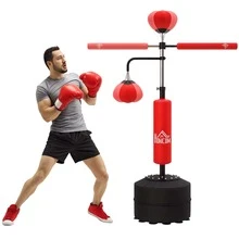 HOMCOM Punching Bags & Sand Bags - Red - View 6