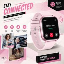 AQMWWG New Smart Watch, Wireless Call/Dialing, Multiple App Notifications, Music, Camera, Alarm, Flashlight Function, Customizable Wallpaper, Multiple Sports Modes, Daily Use And Holiday Gift, Birthday Gift. - View 2