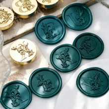 26 Letters Embossed Wax Seal Stamp Heads, Initial Wax Seal Stamps, Thickened Brass Wax Seal Stamps - Alphabet Stamp - View 2