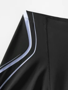 361degree 361° Men's Sports Competition Swim Trunks, Tech Line Colorblock, Fashionable And Eye-Catching, Adjustable Waist Drawstring, Suitable For Swimming, Surfing, Beach - Black - View 5