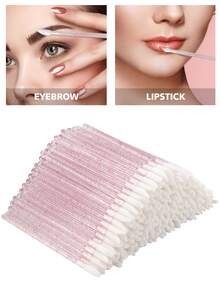 400/200/100/20Pcs Spoolies Mascara Wand And Lip Brush Disposable Lash Brushes For Eyelash Extensions, Lipstick Lip Gloss Wands Applicator Tool (Crystal Pink) - Pink - View 3
