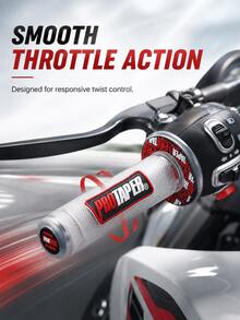 Universal Motorcycle Replacement Handlebar Grips, PRO Anti-Slip Rubber Throttle Handle Sleeves, Shock Absorbing Mod Accessories Fit Daily Locomotive & Off-Road Dirt Bike Riding - A - View 10